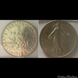 1 franc Semeuse 1912