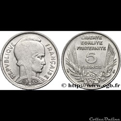 5 francs Bazor 1933