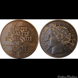 100 francs Fraternité 1988