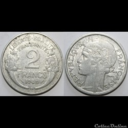 2 francs Morlon légère 1949