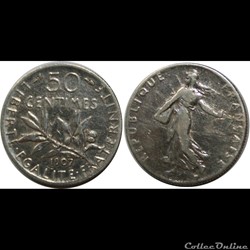 50 centimes Semeuse 1907