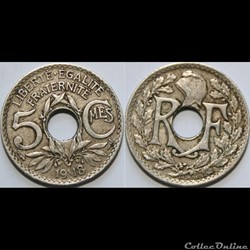 5 centimes Lindauer, grand module 1918