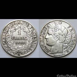 1 franc Cérès 1888 A