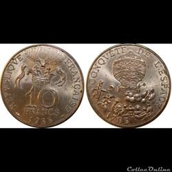 10 francs Conquête de l'Espace 1983