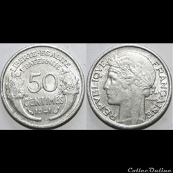 50 centimes Morlon légère 1941