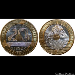 20 francs Mont Saint-Michel 1992