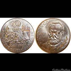 10 francs Victor Hugo 1985