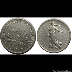 1 franc Semeuse 1908