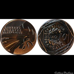 10 € Le Coq - Trilogie Année 2014