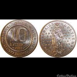 10 francs Millénaire Capétien 1987