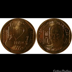 2 francs Louis Pasteur 1995