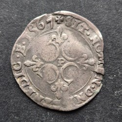 1 sol charles IX 1567 dijon