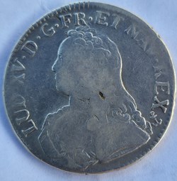 Ecu de louis XV de 1729 pour l atelier de dijon