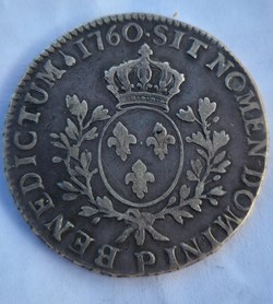 Ecu de louis XV de 1760 P pour dijon