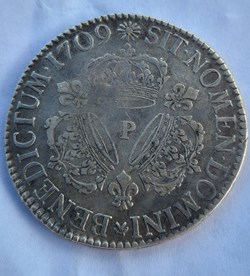 Ecu de louis XIV de 1709 P pour dijon