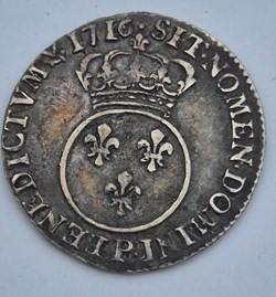 1/10 eme d ecu louis xv 1716 dijon