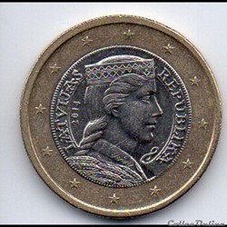 1 € Lettonie 2014