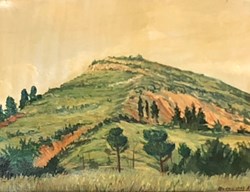 Colline ocre rouge à Châteauneuf-le-Rouge / 08 -1948