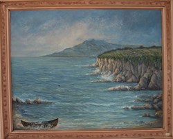 Falaise et barque /  Début 1980