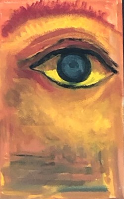 L'oeil sur fond rouge  /  Années 1960