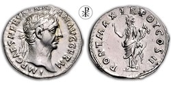 1.098.1 Trajan Denarius Rome Pax