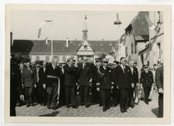 Visite du Président Coty à Rosheim le 5 juillet 1957