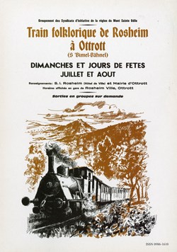 Le train folklorique Rosheim - Saint-Nabor 1969 - 1987