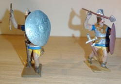 Gaulois avec lance et bouclier