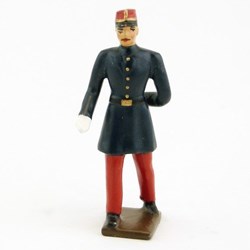 Etudiant en médecine avec tenue de travail 1856 (carabin)sur socle en bois