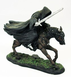 Cavalier noir au galop