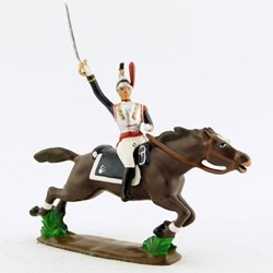 Cuirassier, bras et sabre en l'air (charge de Friedland)