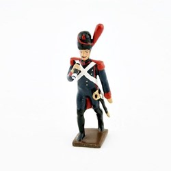 Officier des artilleurs de la garde avec longue-vue
