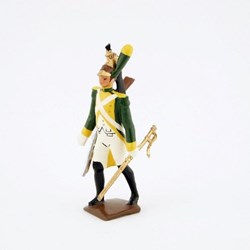 Fantassin des dragons jaunes, fusil sous le bras (1812)