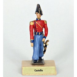 Général Castella sur socle bois