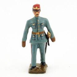 Etudiant en médecine avec tenue de cours 1920 (carabin)sur socle en bois