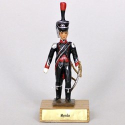 Général Merda sur socle bois