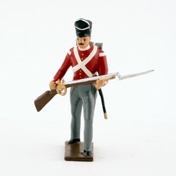 Fantassin du 32nd (cornwall) regiment à l'assaut (1812)