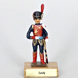 Général Curely sur socle en bois