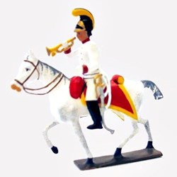 Trompette des cuirassiers autrichiens à cheval (1812)