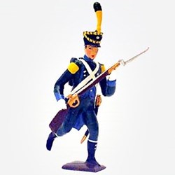 Fantassin de l' infanterie légère italienne à l'assaut (1810)