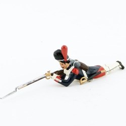 Grenadier de la garde couché, fusil en joue 1812