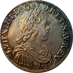 1/2 écu mèche courte de 1645 A