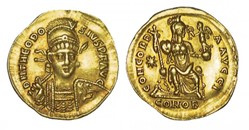 Solidus Théodose II Faux moderne
