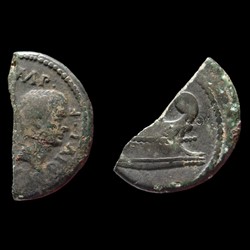 JULES CÉSAR et OCTAVE Demi-Dupondius