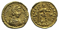 solidus Valentinien III Faux moderne