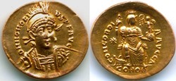 Solidus Theodose II FAUX MODERNE