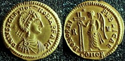 Solidus Honoria (sœur de Valentinien III) FAUX MODERNE