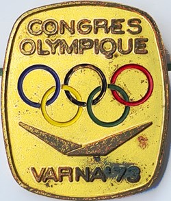 Varna 1973 badge de session / congrès CIO