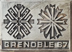 Grenoble 1967 plaque pré-olympiques