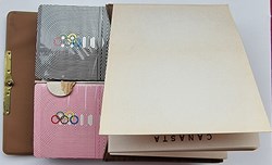Mexico 1968 étui de 2 jeux de 54 cartes et sous-verres plastique